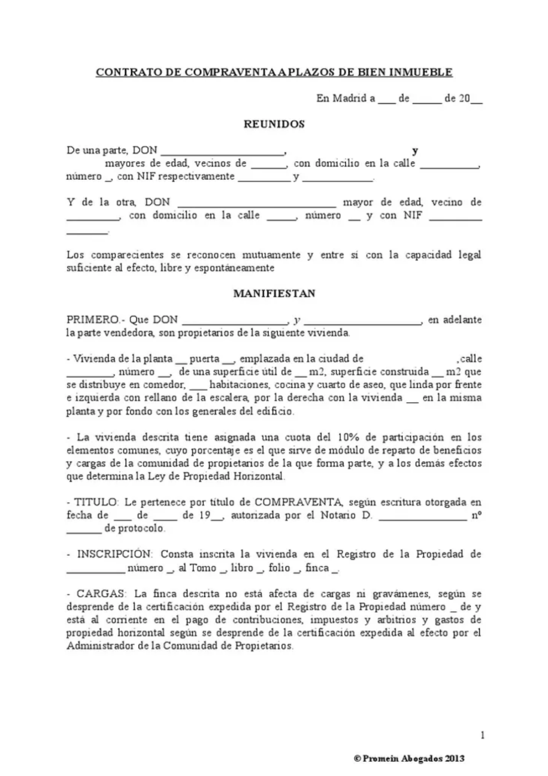 Modelo De Contrato De Compraventa Con Pago Aplazado Modelos De Contrato